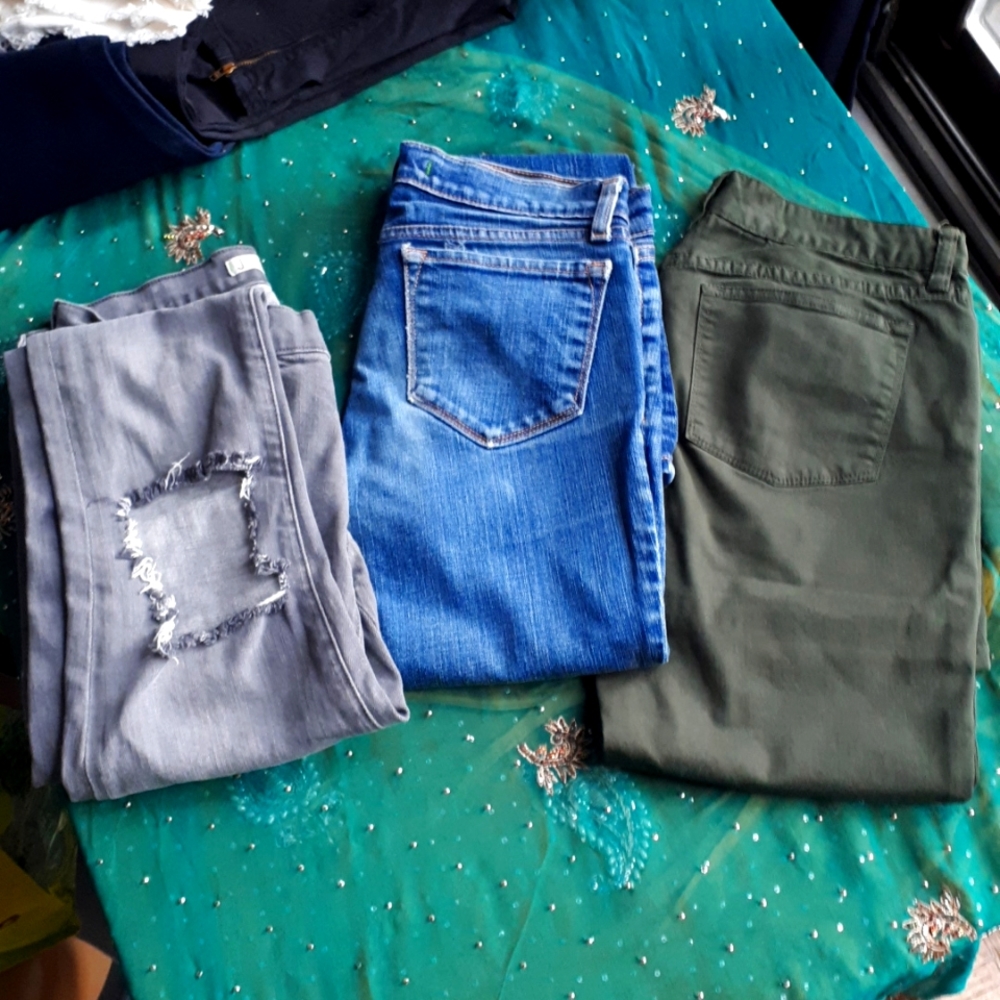 3 pairs of pants 2 j Brand 1 J Crew